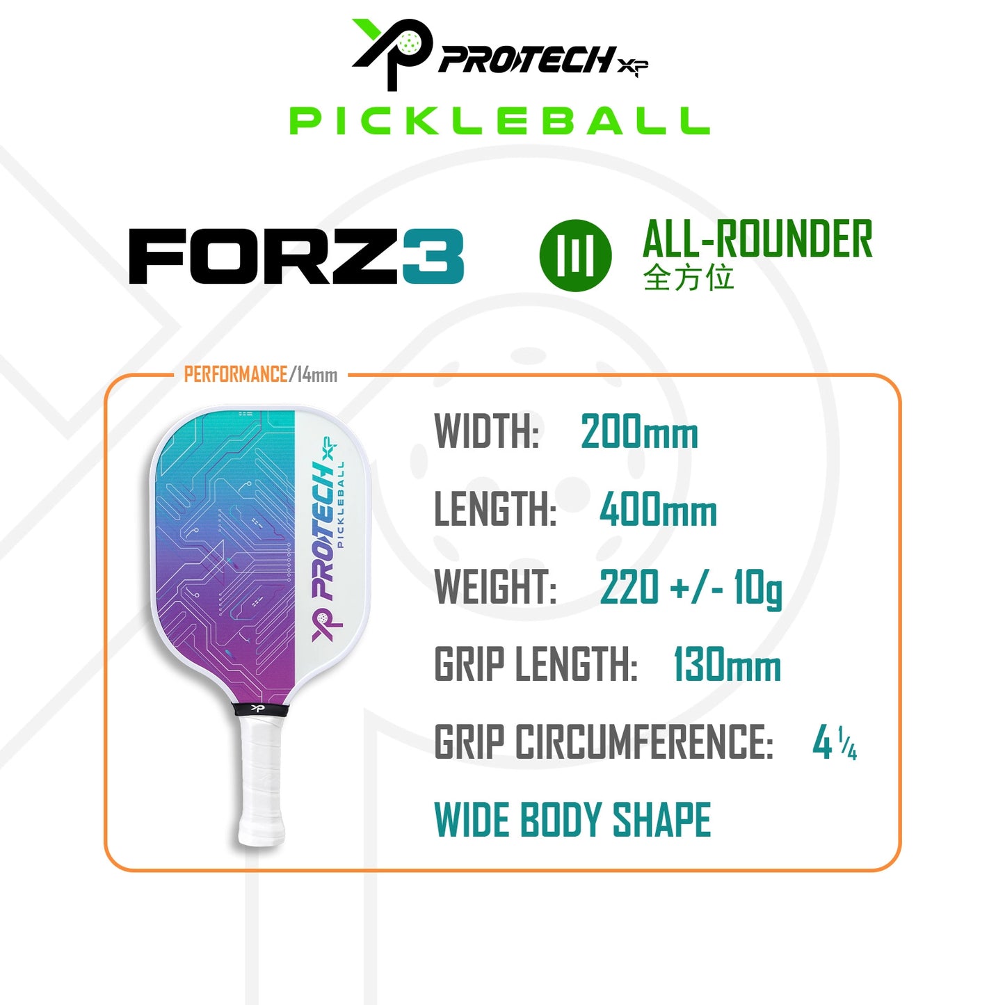 XP Pickleball Paddle - FORZE (Intermediate Level)
