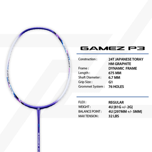 GAMEZ P3 (4U) Prestrung 24lbs