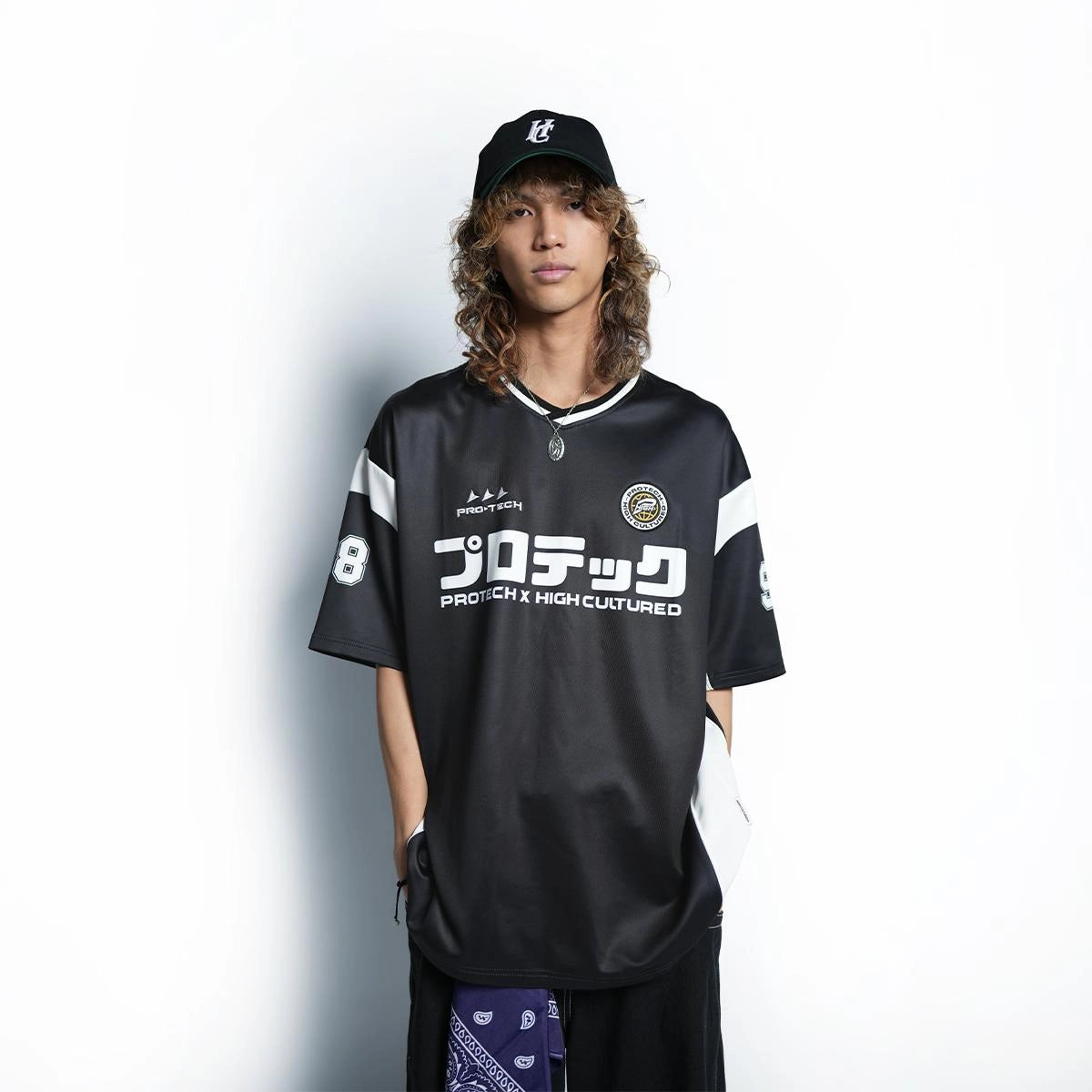 PROTECH X HIGH CULTURED Victory Hiro Jersey Loose Tee - 1033 (Black)