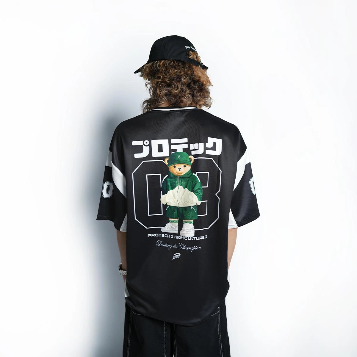 PROTECH X HIGH CULTURED Victory Hiro Jersey Loose Tee - 1033 (Black)