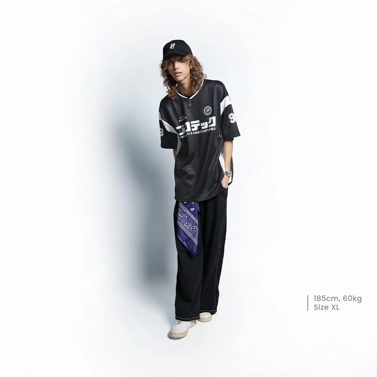 PROTECH X HIGH CULTURED Victory Hiro Jersey Loose Tee - 1033 (Black)