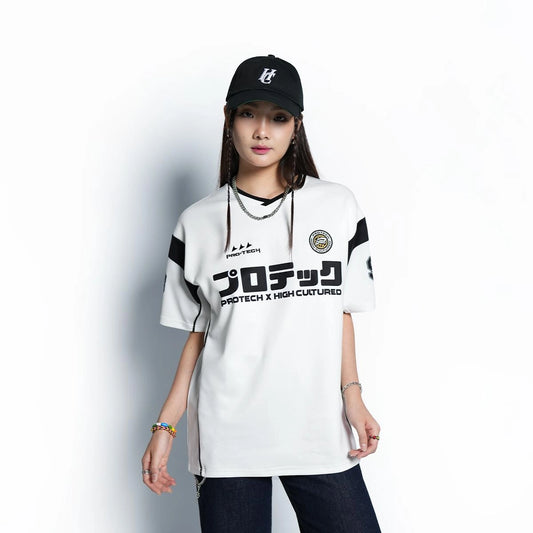 PROTECH X HIGH CULTURED Victory Hiro Jersey Loose Tee - 1033 (White)