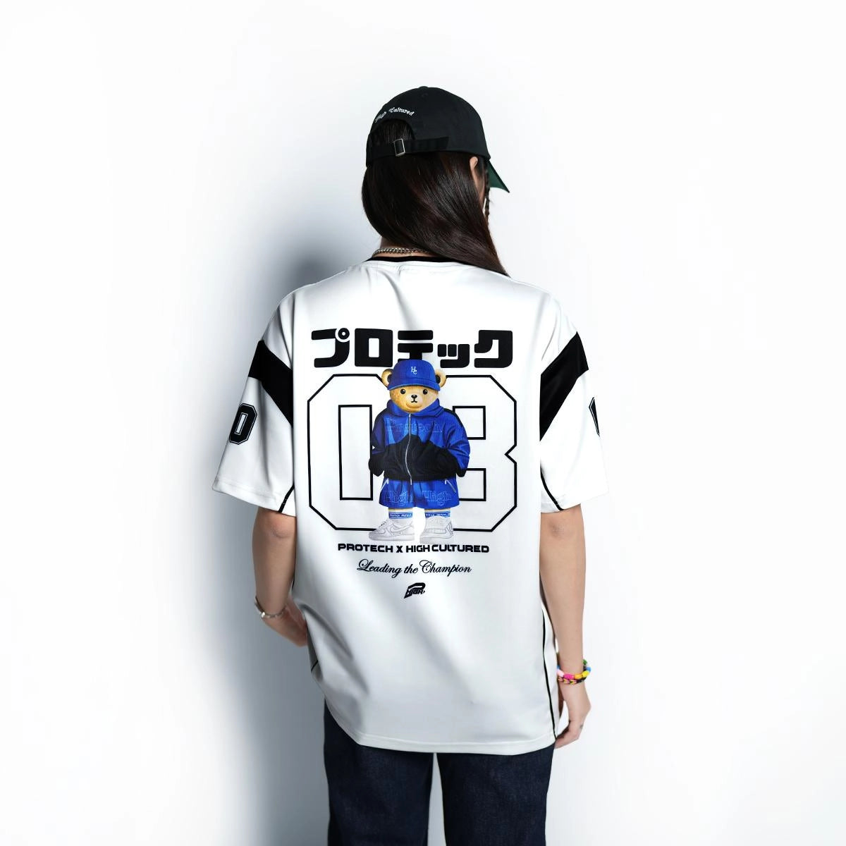 PROTECH X HIGH CULTURED Victory Hiro Jersey Loose Tee - 1033 (White)