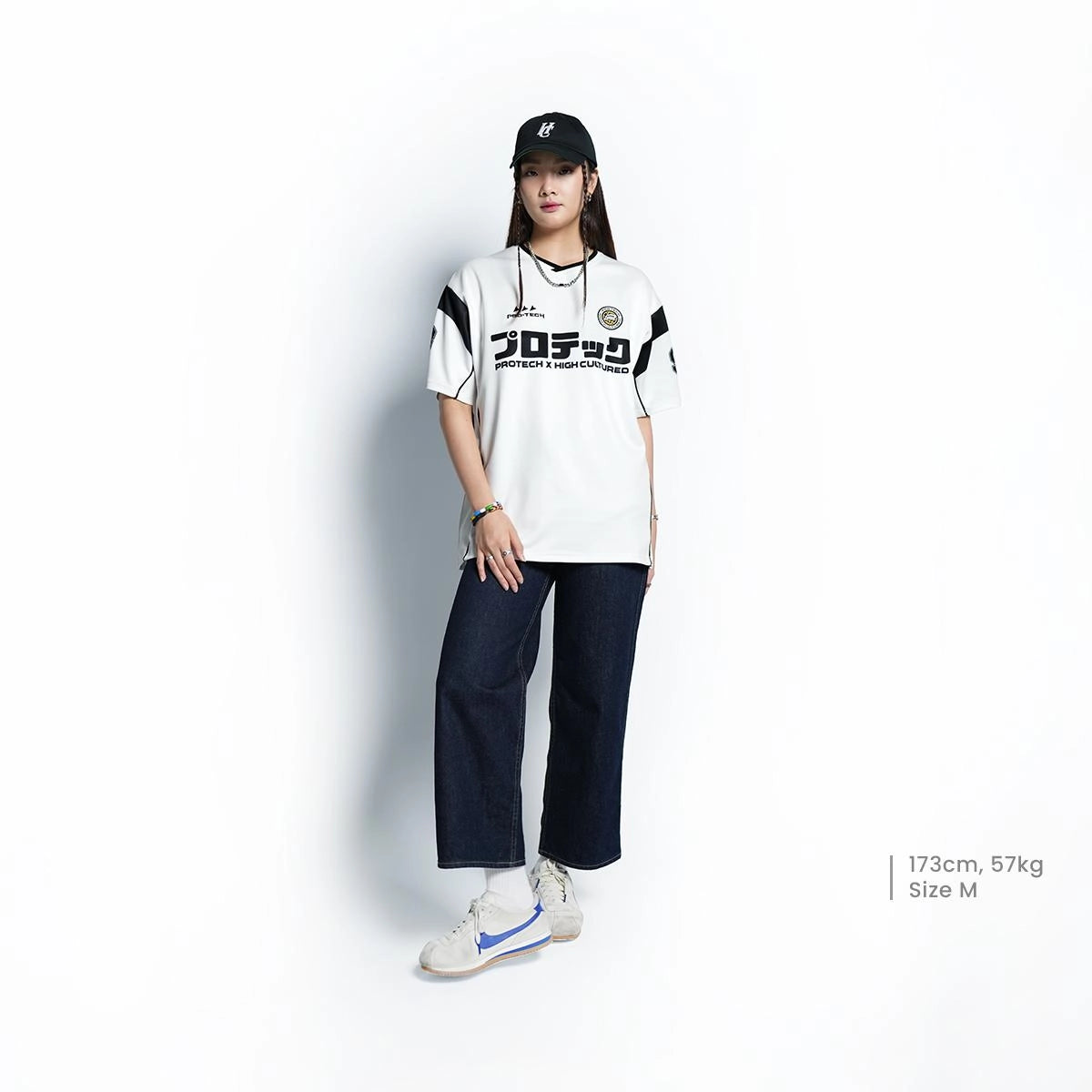 PROTECH X HIGH CULTURED Victory Hiro Jersey Loose Tee - 1033 (White)