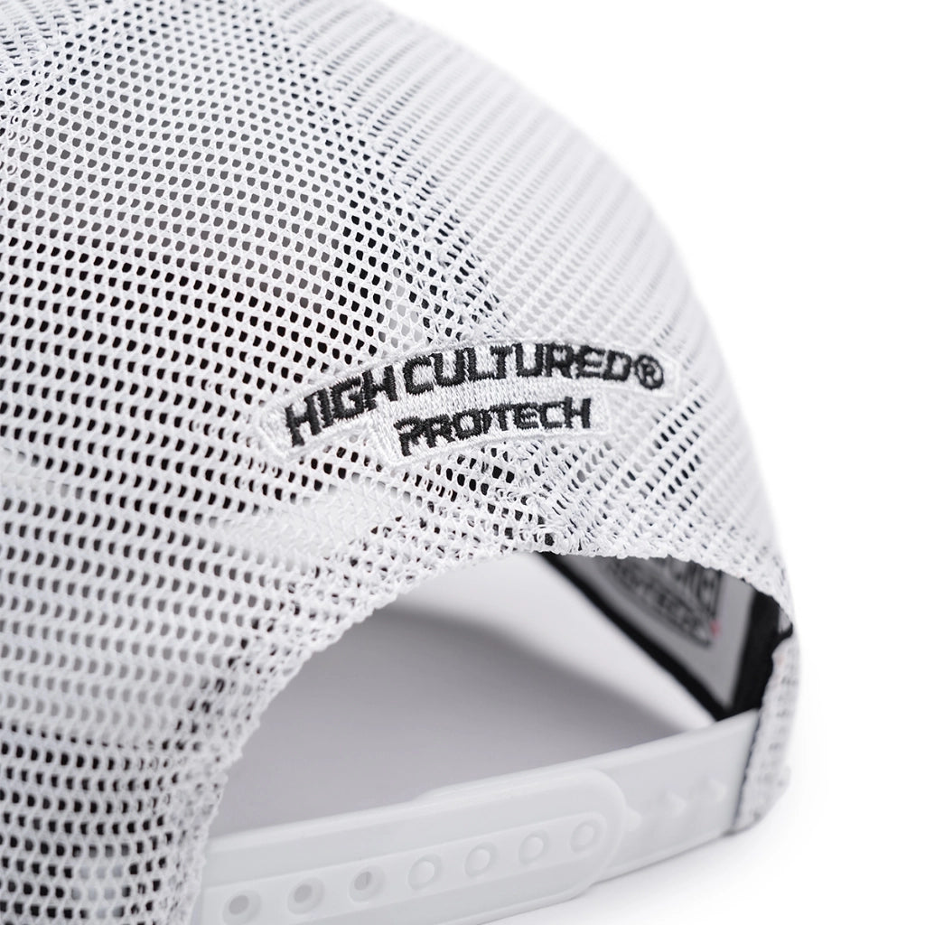 PROTECH X HIGH CULTURED  Mesh A-Frame Cap (White/Black)