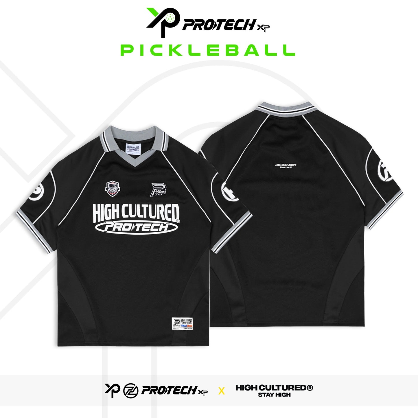 PROTECH X HIGH CULTURED Jersey Polo Tee RN-156 (Cream/Black)