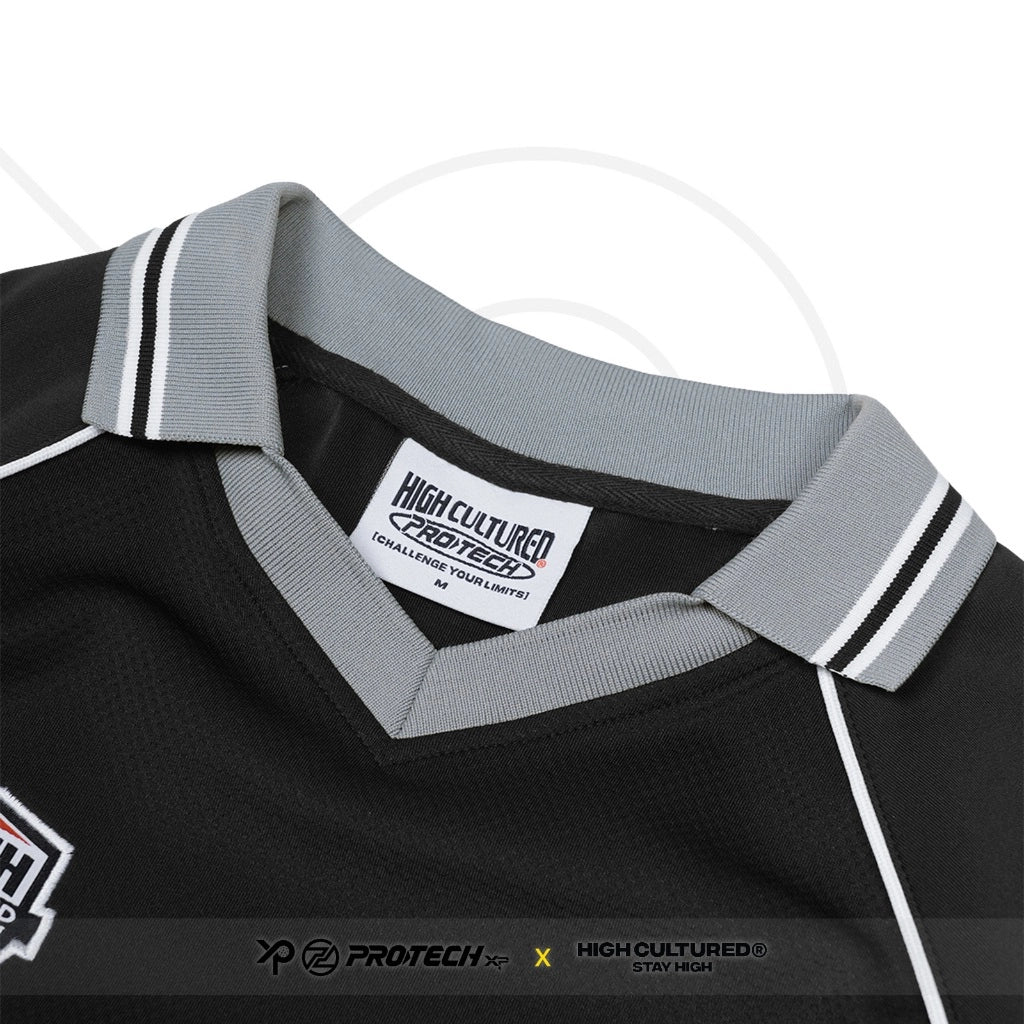 PROTECH X HIGH CULTURED Jersey Polo Tee RN-156 (Cream/Black)