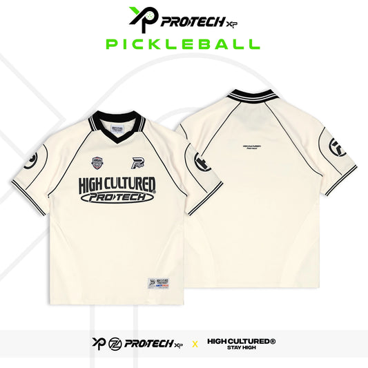PROTECH X HIGH CULTURED Jersey Polo Tee RN-156 (Cream/Black)