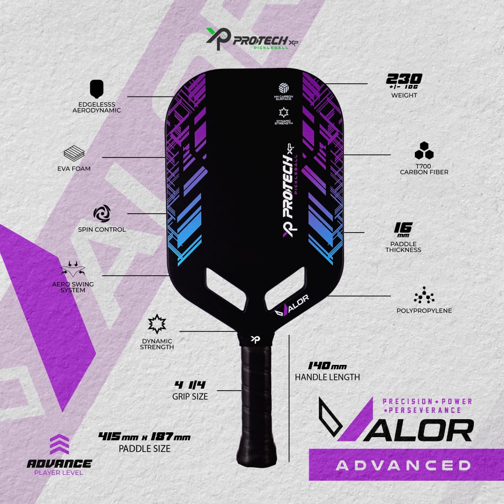 XP Pickleball Paddle - VALOR (Advanced Level)