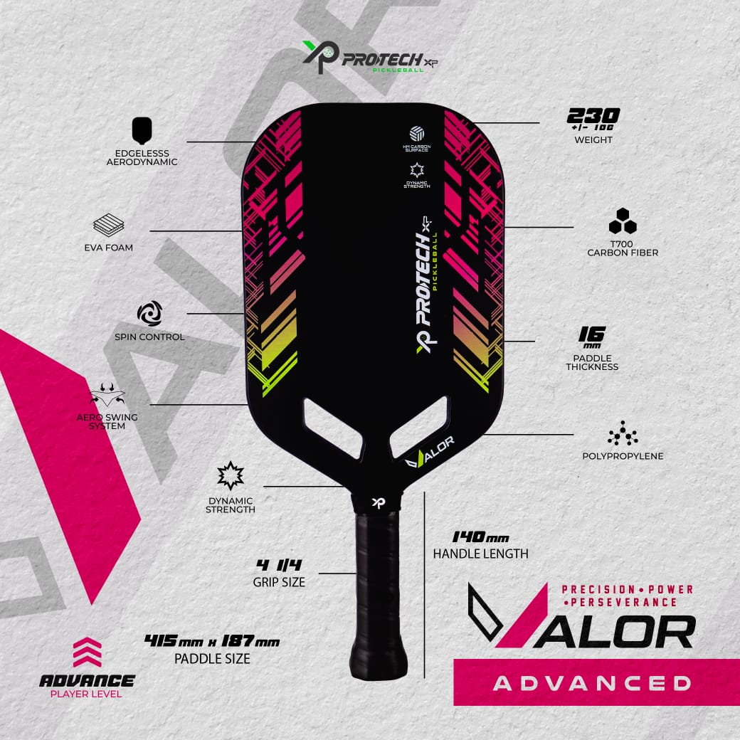 XP Pickleball Paddle - VALOR (Advanced Level)