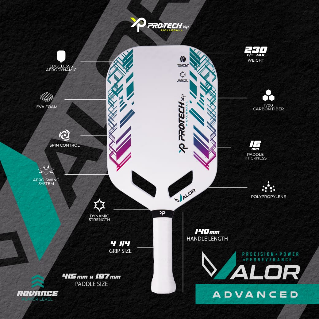 XP Pickleball Paddle - VALOR (Advanced Level)