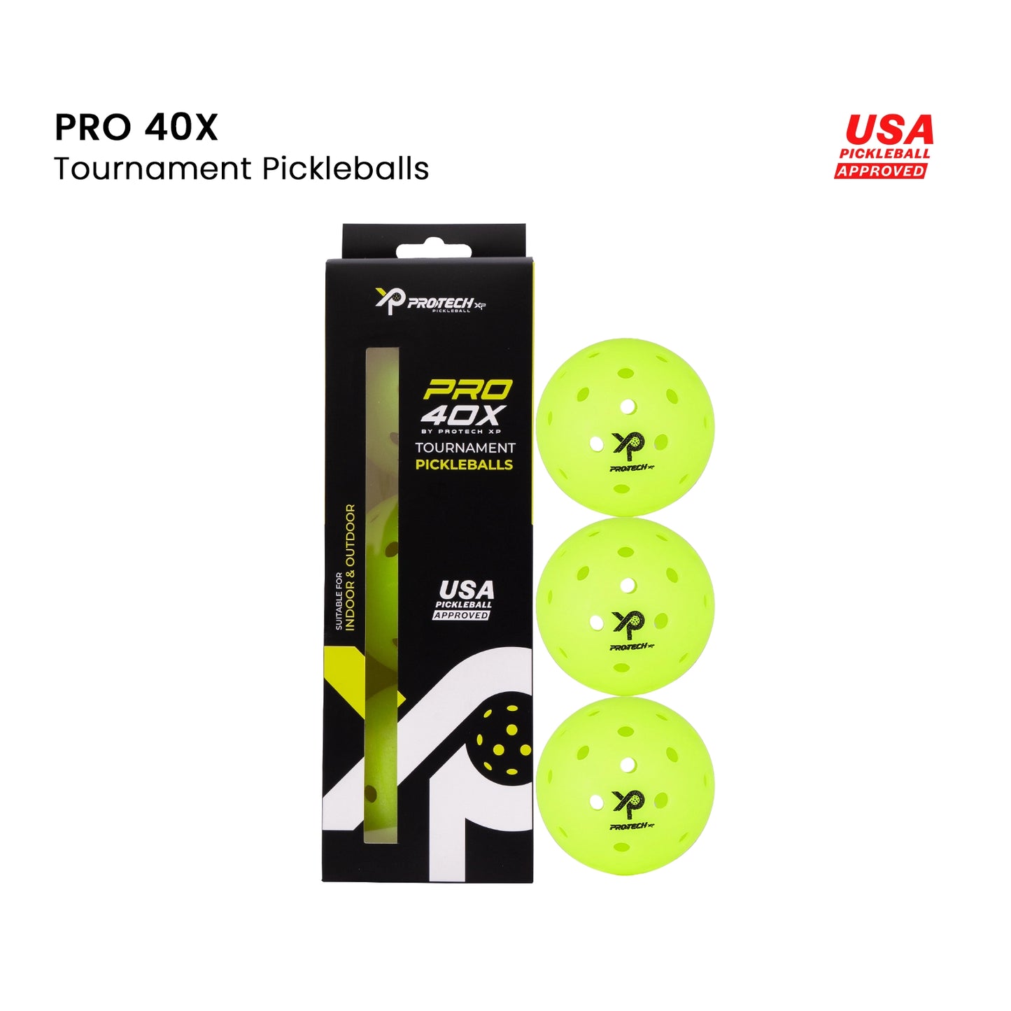 XP40 Tournament Pickleballs